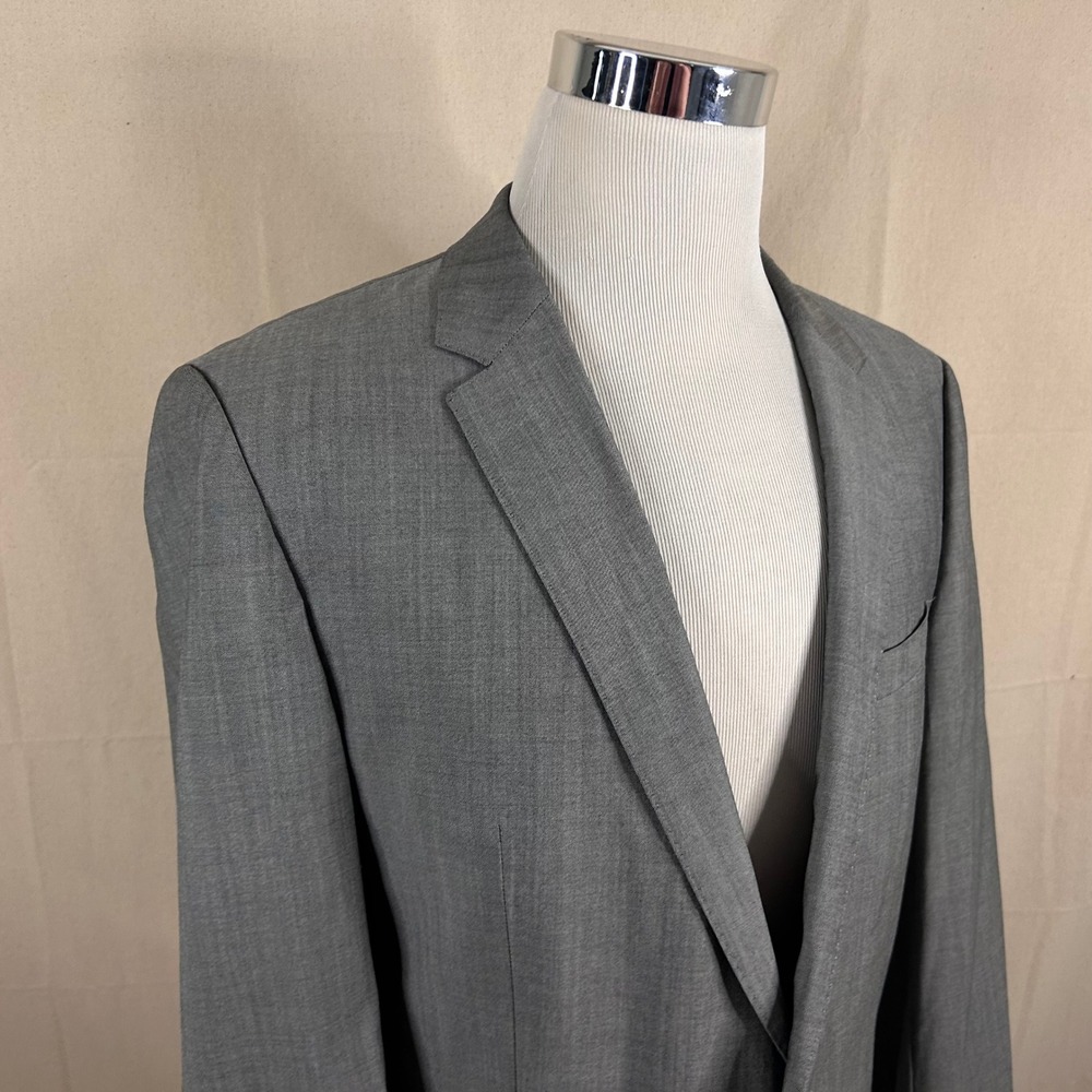 Hugo Boss 44R Huge3 Genius2 Sport Coat Gray REDA Wool Two Button Double Vented